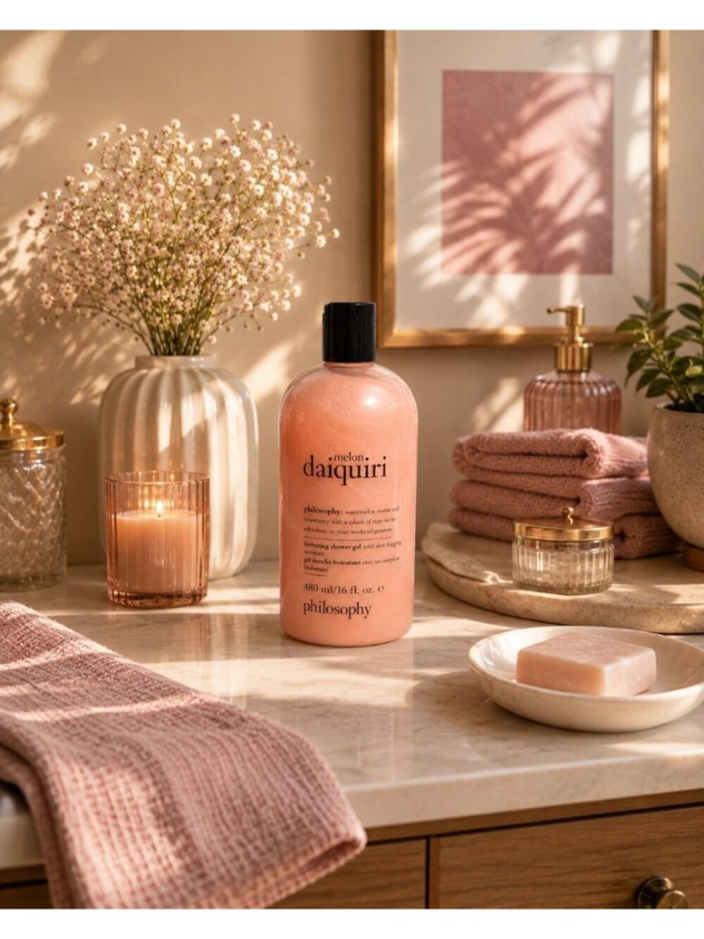 NEW Philosophy Melon Daiquiri Body Wash Shower Gel & Bubble Bath 16oz 480ml Skin - Picture 2 of 2